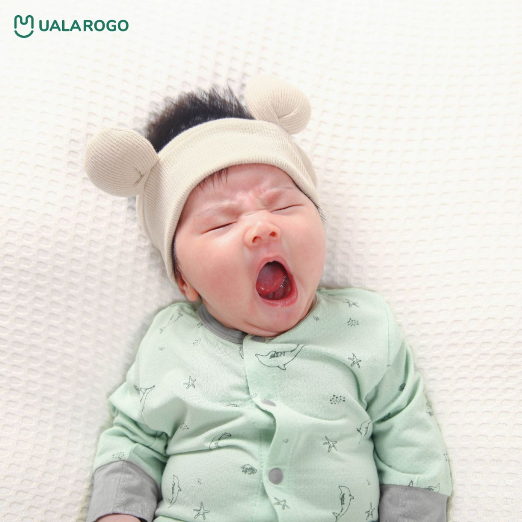 Bộ quần áo sơ sinh cho bé Ualarogo 0-9 tháng dài tay cúc giữa vải Modal thấm hút thoáng mát co giãn 3706