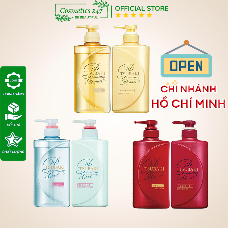 Combo gội xả - Dầu gội Tsubaki Dưỡng tóc bóng mượt & Phục hồi ngăn rụng tóc