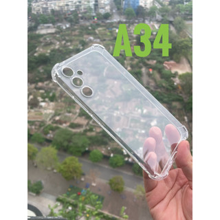 Ốp lưng samsung galaxy a34 5g dẻo trong suốt chống sốc 4 góc, khoét mắt bảo vệ camera