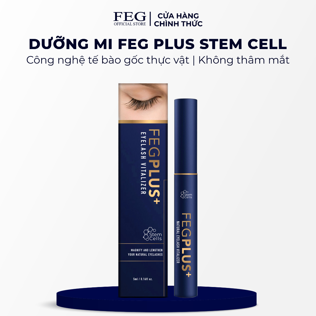 Dưỡng mi tế bào gốc FEG Plus+ Stem Cells ban đêm - Dày mi sau 14 ngày, không chứa Prostaglandins gây thâm mắt (5ml)