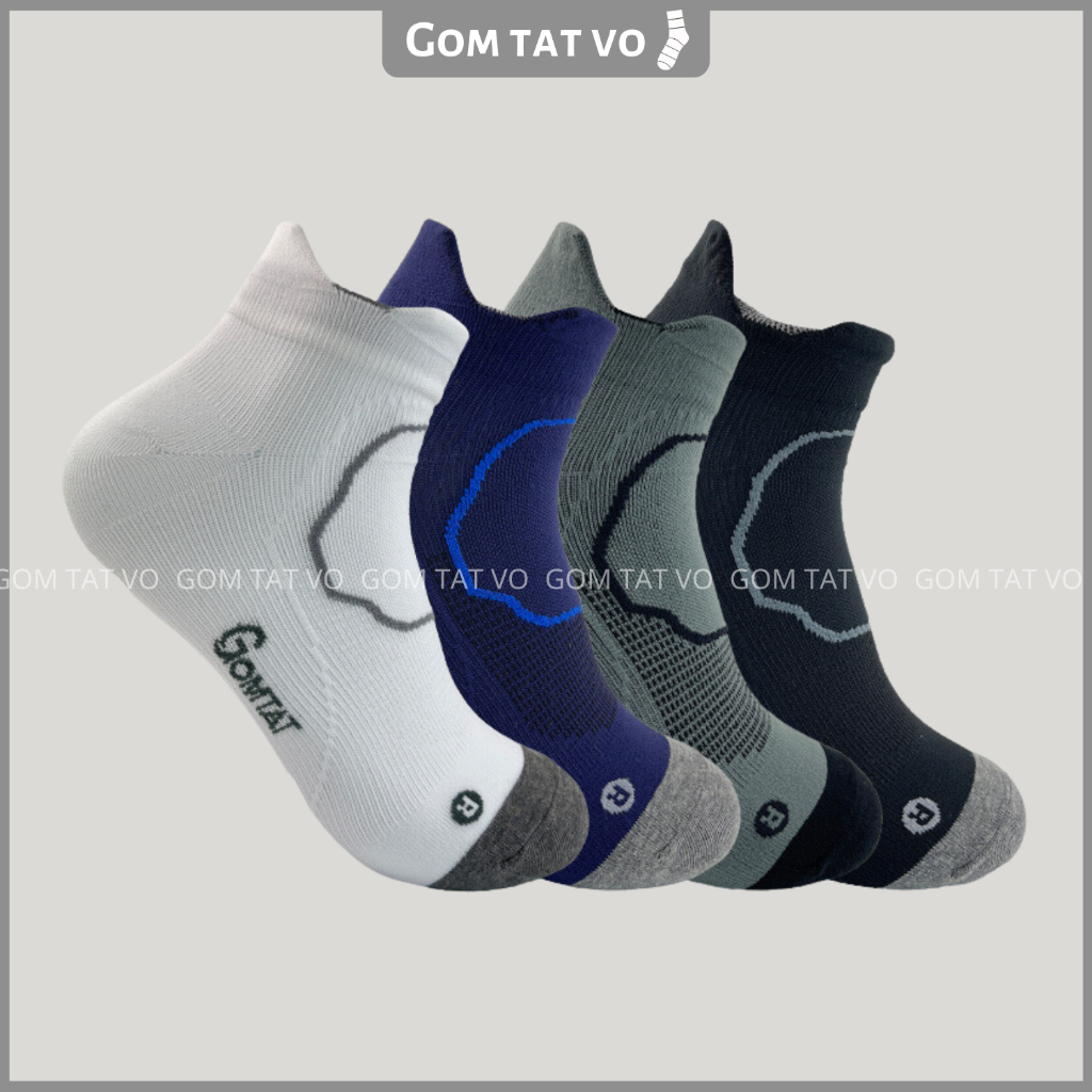 Tất thể thao Unisex chất cotton cao cấp, vớ cổ ngắn chuyên dùng trong việc tập luyện, chạy bộ - GOM502-THETHAO