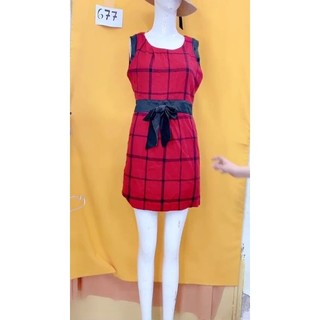 đầm thu đông kẻ ô lót voan (dưới size M). S677