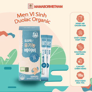 Men vi sinh Duolac Organic Hàn Quốc hỗ trợ tiêu hóa cho bé, giúp ăn ngon miệng hộp 30 gói