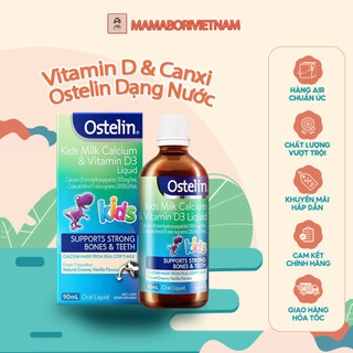 [Hàng Air- Chính hãng] Tăng đề kháng Ostelin Canxi, Vitamin D3 Kid dạng nước cho bé tăng đề kháng tổng hợp