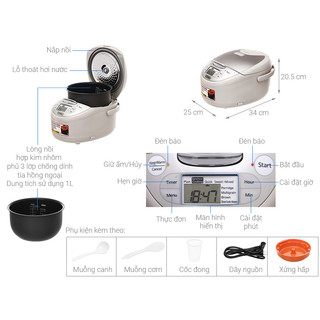 Nồi cơm điện tử Tiger JAX-S10W