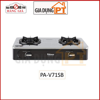 Bếp ga dương để bàn Paloma PA-V71SB PA-V72SB màu đen,sản xuất tại Việt Nam theo tiêu chuẩn Nhật, mặt bếp inox chịu nhiêt