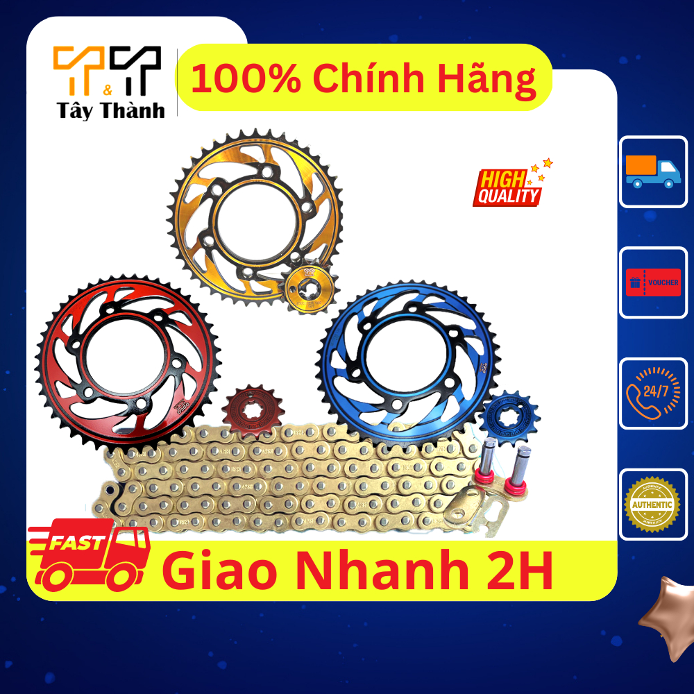 Nhông sên dĩa Exciter 150 hàng nhập Thái Lan, Bảo hành 6 tháng - Shop Tây Thành chuyên nsd ex 150