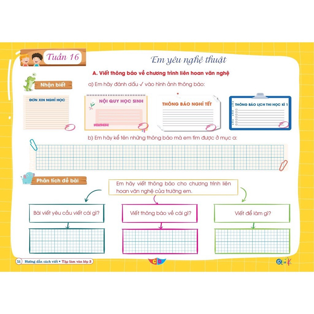 Sách - Hướng Dẫn Cách Viết Tập Làm Văn Lớp 3 - Cánh Diều - Cả Năm