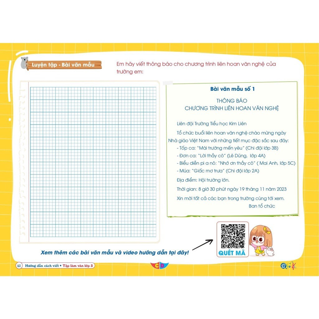 Sách - Hướng Dẫn Cách Viết Tập Làm Văn Lớp 3 - Cánh Diều - Cả Năm