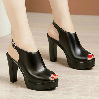 Giày sandan gót vuông 10 phân thời trang sành điệu