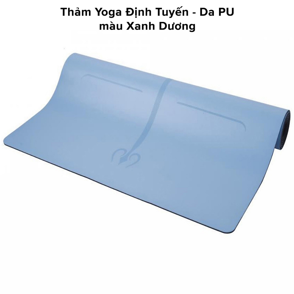 [Màu Xanh Dương] Thảm Yoga Định Tuyến Da PU – Xanh Dương - Thảm Tập Yoga Tập Gym Tập Thể Thao Cao Cấp Chính Hãng Amalife