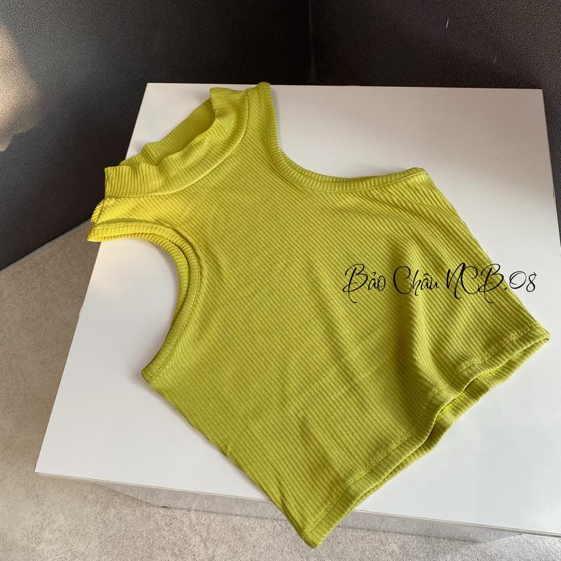 Áo Ba Lỗ Croptop Cổ Lọ Gân Đũa BC115