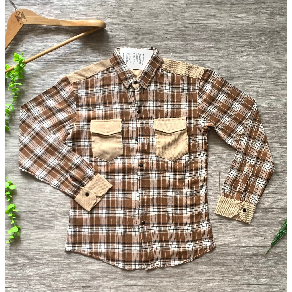 Áo Sơ Mi Nam Caro Flannel Mềm Mịn Kiểu Dáng Trẻ Trung Năng Động - D39404142