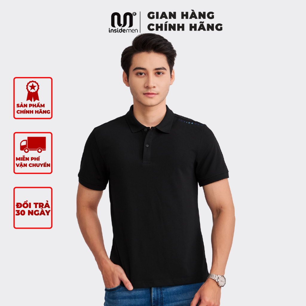 Áo Polo Nam INSIDEMEN Cá Sấu Có Cổ Thời Trang Chất Vải Cotton Dày Dặn Chuẩn Form Dáng IPS074S2