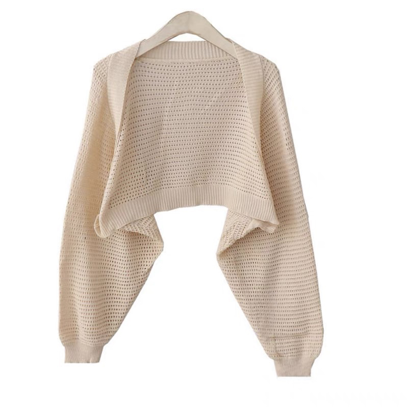 SALE Áo khoác cardigan croptop len móc mùa hè