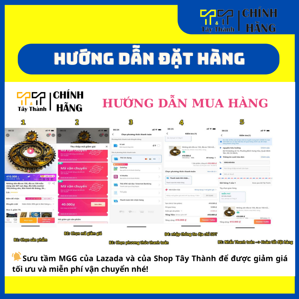 Nhông sên dĩa exciter 150, hàng nhập Thái Lan. Bảo hành 6 tháng - 1 đổi 1 Shop tây thành chuyen nsd ex 150