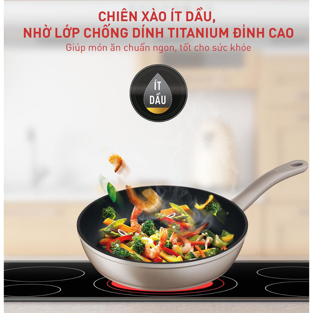 [LIFEMC11BPC -8% đơn 350K] Chảo chiên Tefal Sensations 24 cm