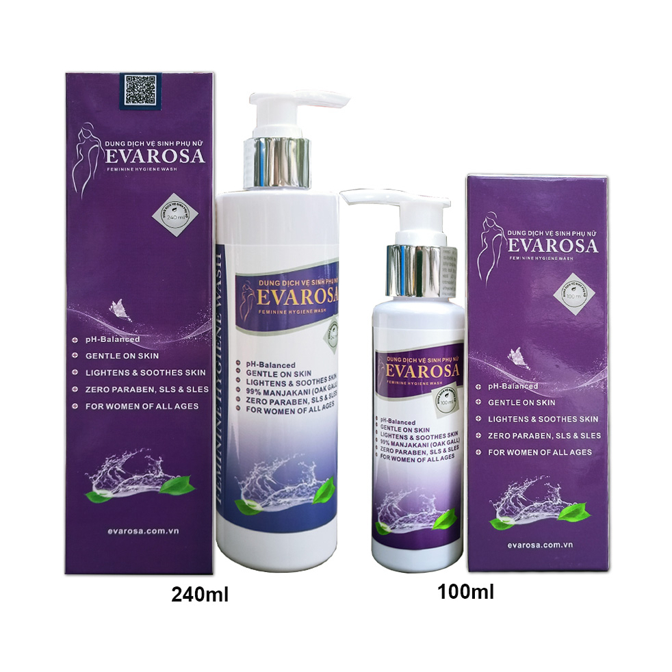DUNG DỊCH VỆ SINH PHỤ NỮ CAO CẤP EVAROSA