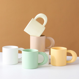 (HOT) Cốc sứ quai mập Papai màu pastel rực rỡ