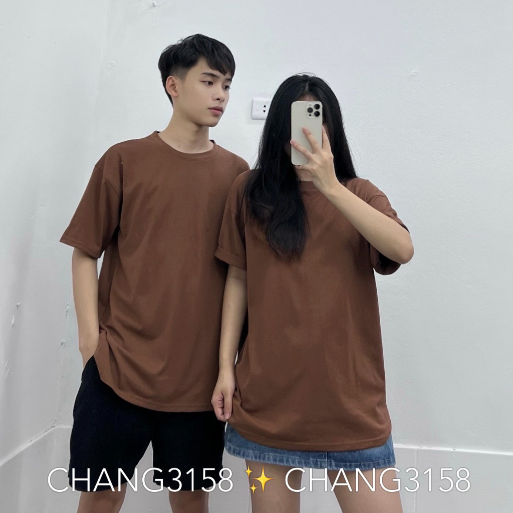 Áo Phông Trơn 3158 Tay Lỡ Unisex Nhiều Màu Chất Cotton Khô Nam Nữ Mặc Xinh