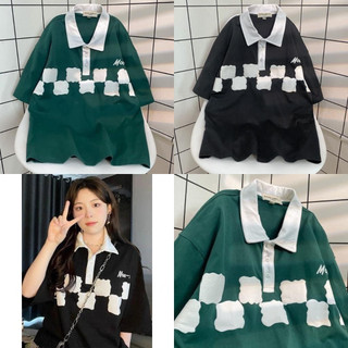 Áo Thun Polo Nữ MOC Unisex form rộng . ÁO thun cotton form nam nữ unisex