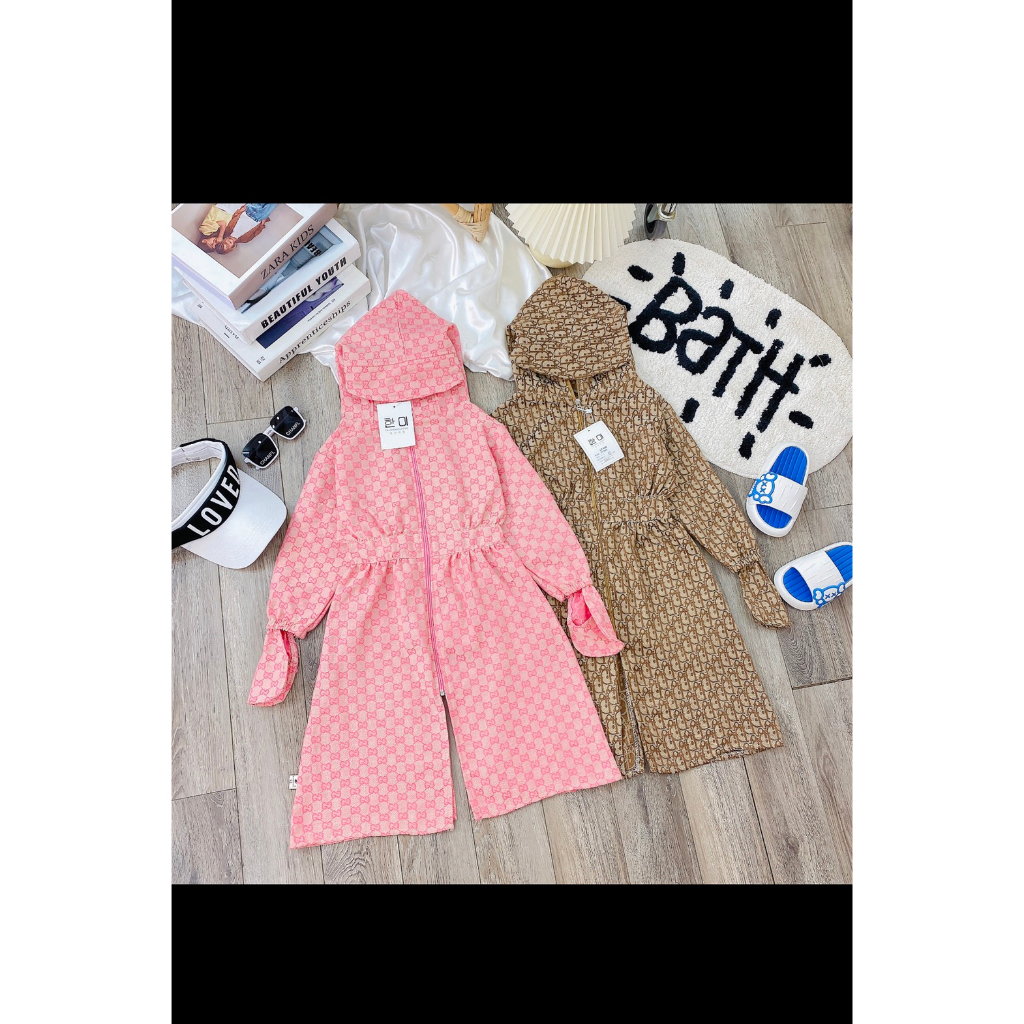 Áo Chống Nắng Toàn Thân Cao Cấp, Dáng Dài Chùm Siêu Đẹp, Chất KAKI Dày Dặn Cho Bé.