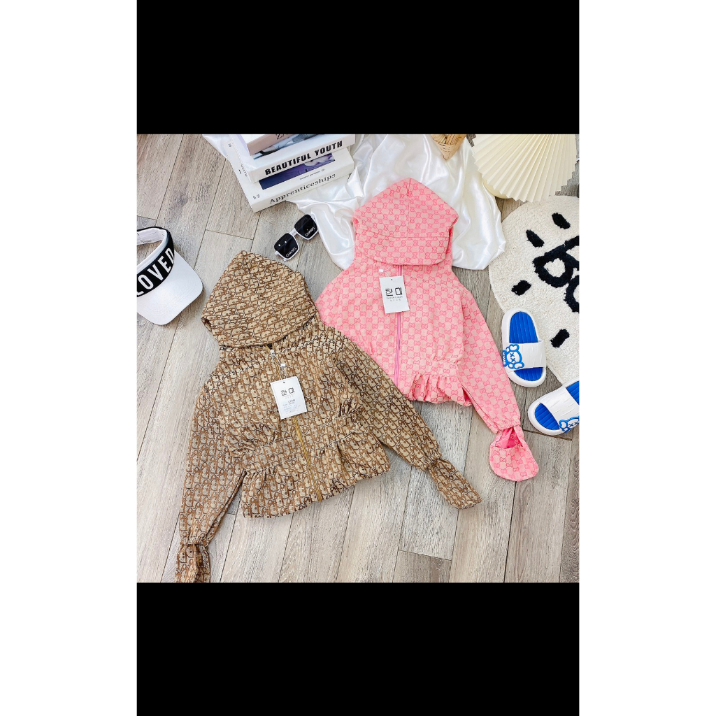 Áo Chống Nắng Toàn Thân Cao Cấp, Dáng Dài Chùm Siêu Đẹp, Chất KAKI Dày Dặn Cho Bé.