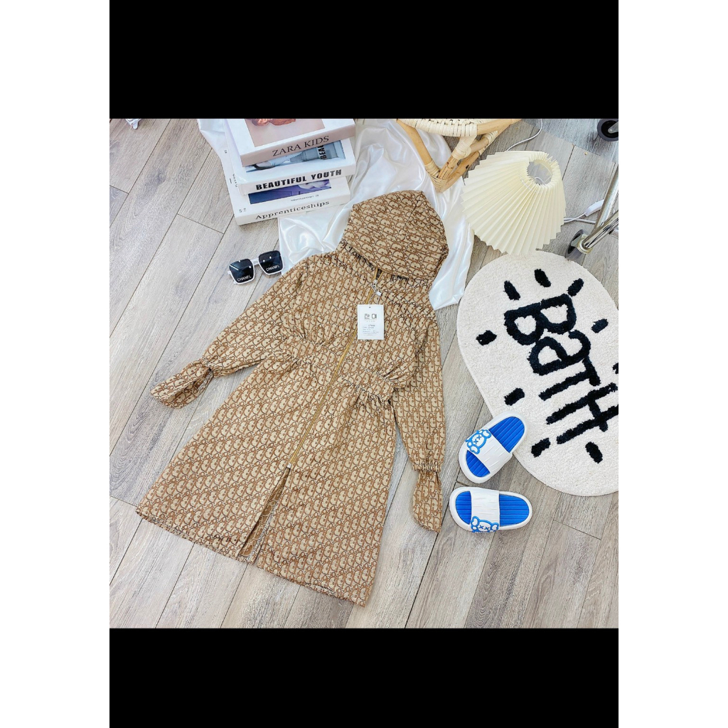 Áo Chống Nắng Toàn Thân Cao Cấp, Dáng Dài Chùm Siêu Đẹp, Chất KAKI Dày Dặn Cho Bé.