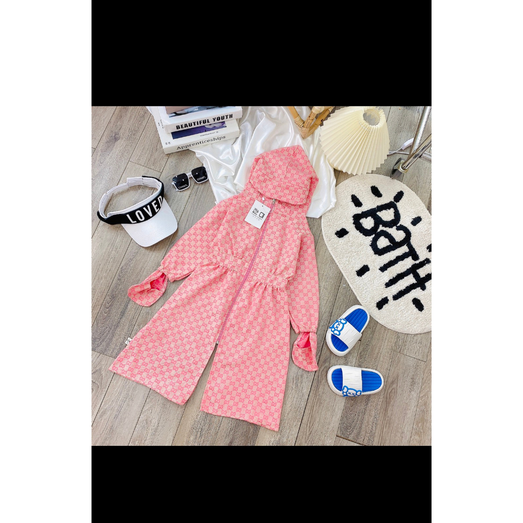 Áo Chống Nắng Toàn Thân Cao Cấp, Dáng Dài Chùm Siêu Đẹp, Chất KAKI Dày Dặn Cho Bé.