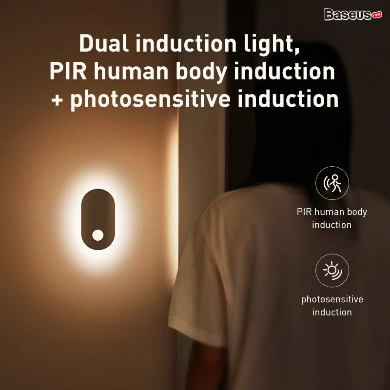 Đèn cảm ứng chuyển động thông minh Baseus Sunshine Series (Entrance Edition,Human body Induction/ PIR Intelligent Motion