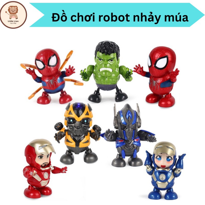 Robot Nhảy Múa Đồ Chơi Spiderman, Hulk, BumbleBee Nhảy Múa Ngộ Nghĩnh Đáng Yêu