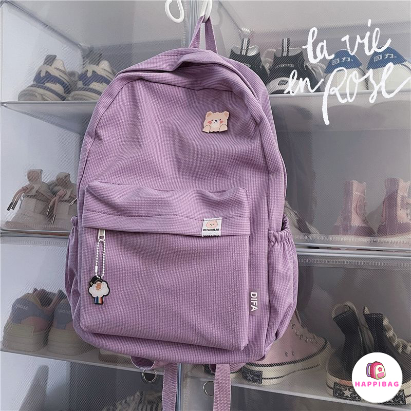 Balo Nữ HAPPIBAG đi học đi chơi, Ba Lô Thời Trang nhiều màu AL08