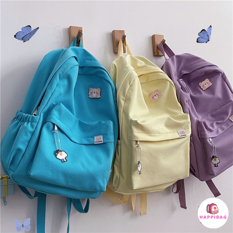 Balo Nữ HAPPIBAG đi học đi chơi, Ba Lô Thời Trang nhiều màu AL08