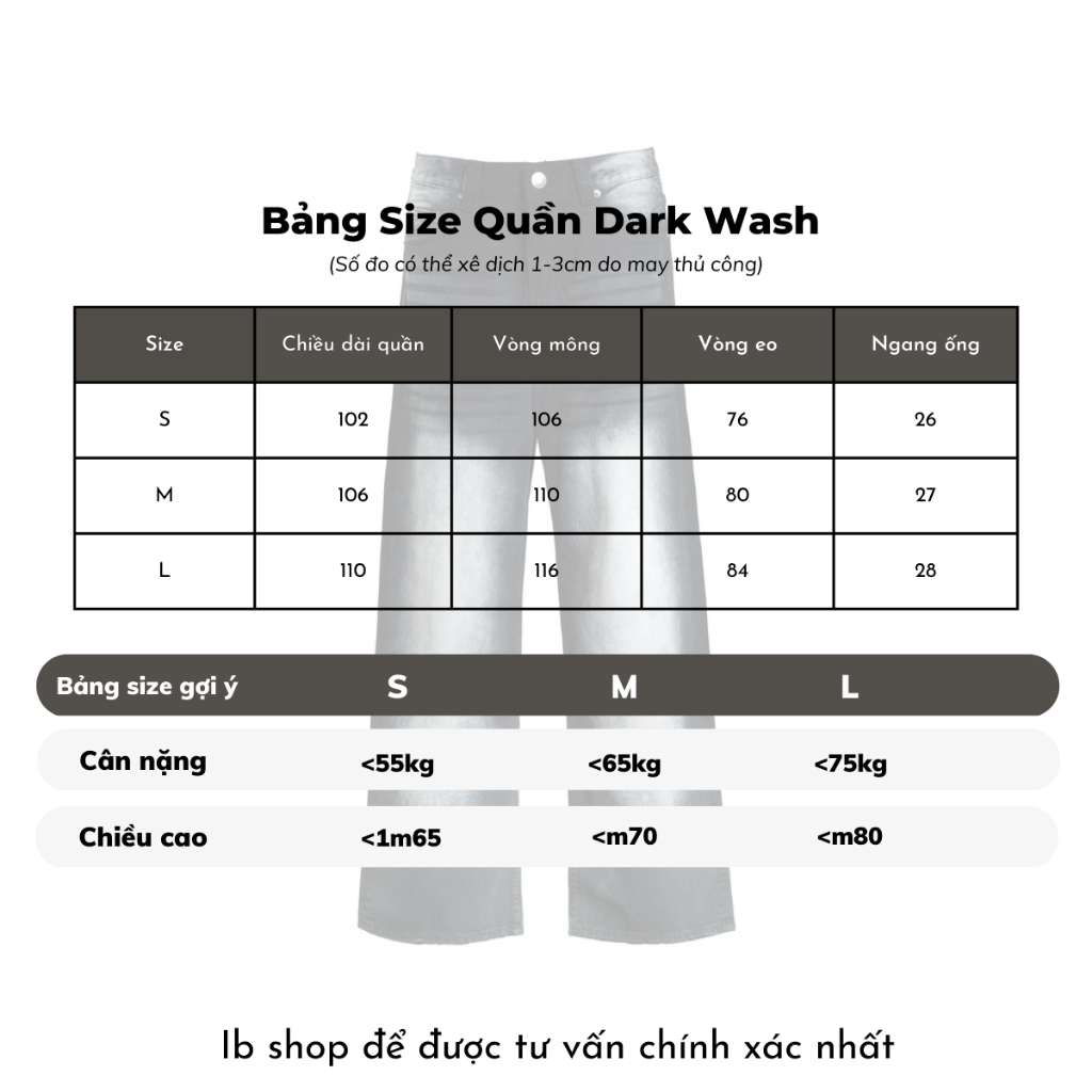 Quần Jean Ống Rộng Cạp Thấp DARK WASH 2023 𝘽𝙮.𝘾𝙖𝙢𝙘𝙖𝙢 | BigBuy360 - bigbuy360.vn