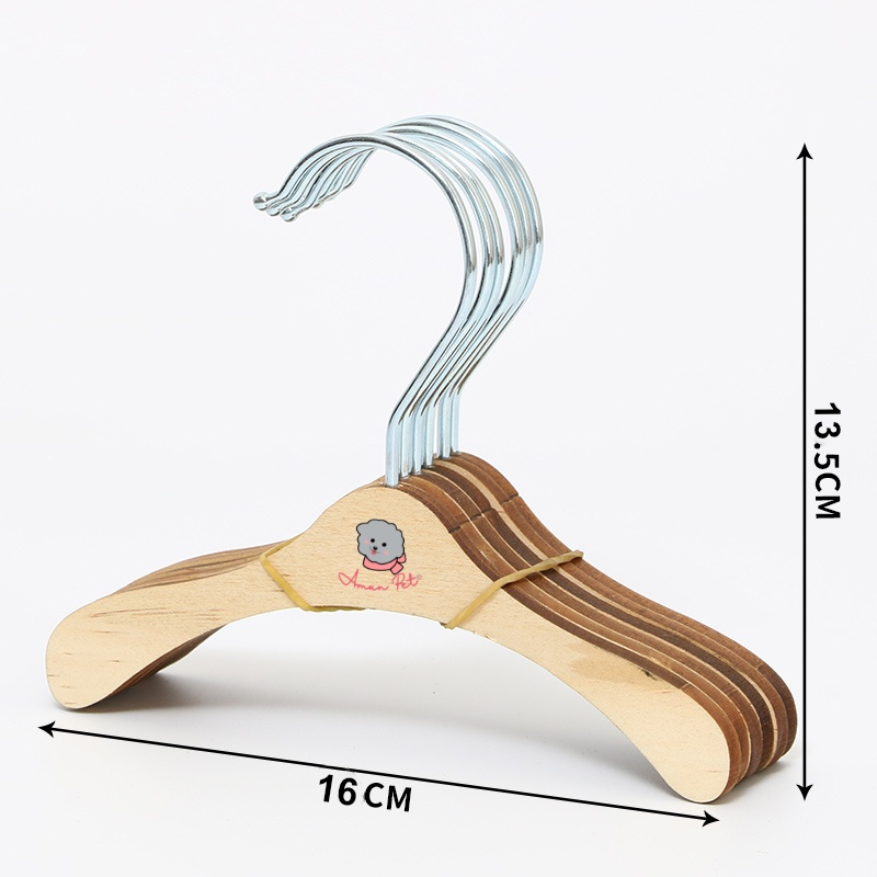 Móc Gỗ Treo Quần Áo Chó Mèo Thú Cưng