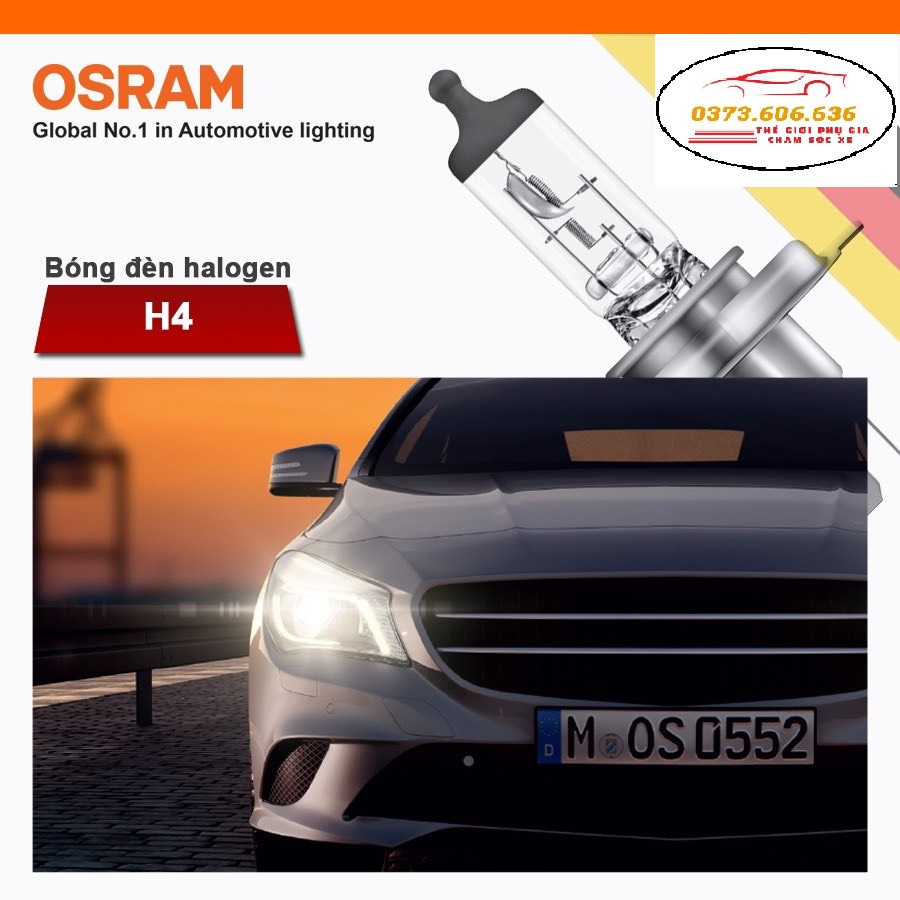 Bóng H4 - Bóng Đèn ôtô Halogen OSRAM Original 12V 55/60W Nhập Khẩu Chính Hãng