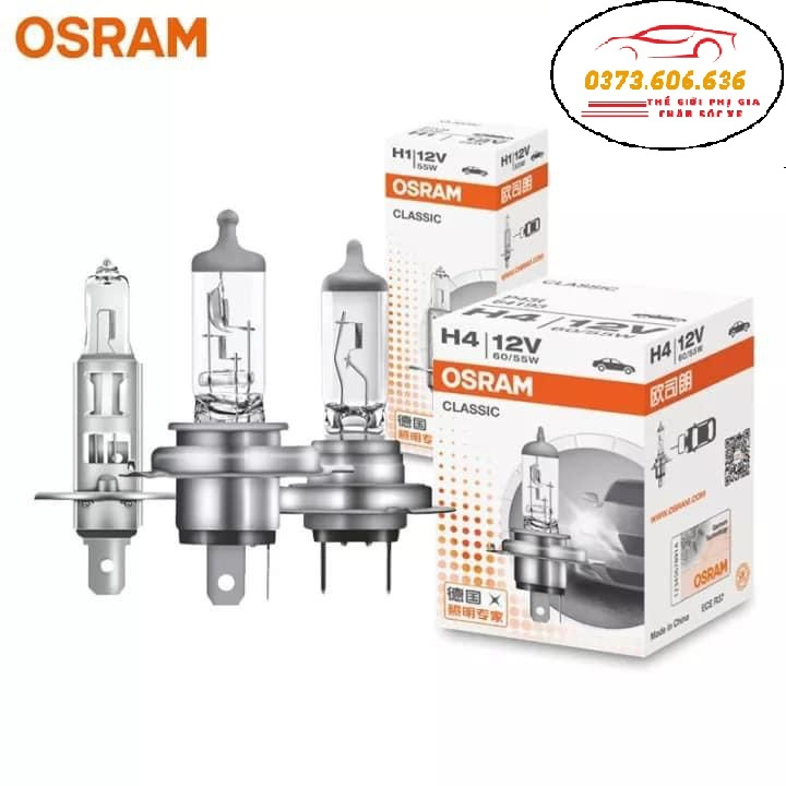 Bóng H4 - Bóng Đèn ôtô Halogen OSRAM Original 12V 55/60W Nhập Khẩu Chính Hãng