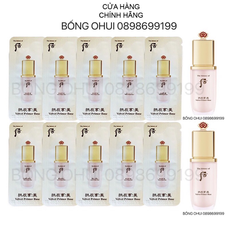 Combo 10 Gói Kem lót thế hệ mới Whoo Velvet Primer Base Hiệu Chỉnh màu da