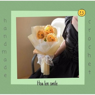 Bó hoa len/ bó hoa mặt cười len handmade
