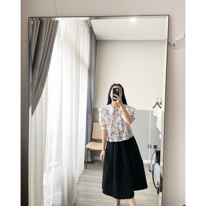 ÁO SƠMI HOA CỔ NHỌN