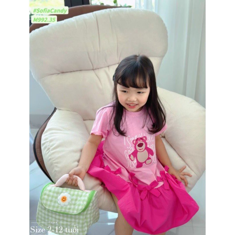 Váy gấu dâu cho bé gái (10-40Kg)