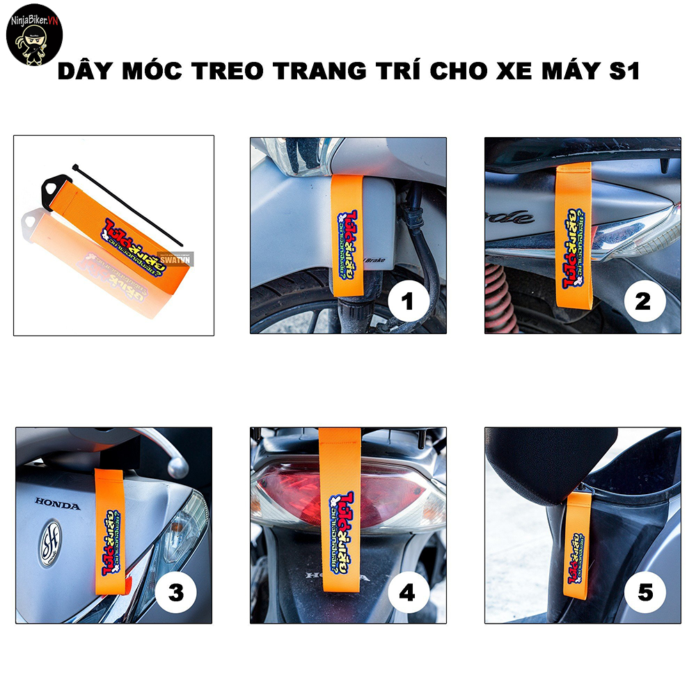 Dây móc cảng trang trí xe máy nhiều mẫu mã độc lạ