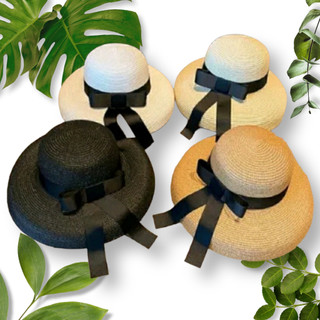 Mũ cói lồng đèn chuông nơ