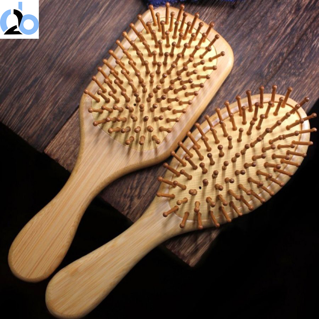 Lược chải tóc gỡ rối massage da đầu bằng gỗ ngăn ngừa gãy rụng giúp tóc chắc khoẻ