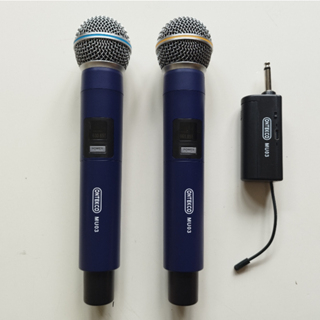 Micro hát karaoke pin sạc ONTEKCO MU03 không dây -  sạc ngay trên tay micro phù hợp mọi loa kéo, amply gia đình