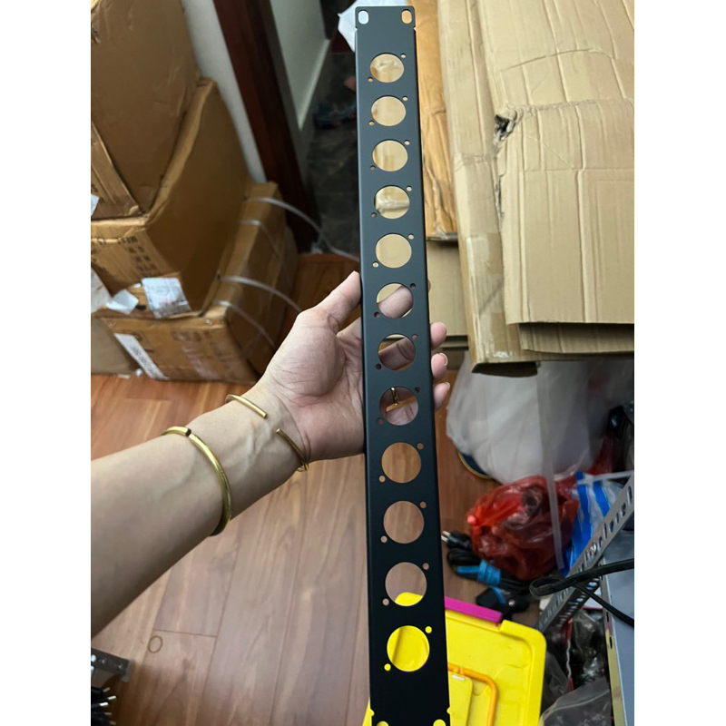 Thanh panel 12 lỗ bắt bệ jack loa, jack 6 ly, jack canon