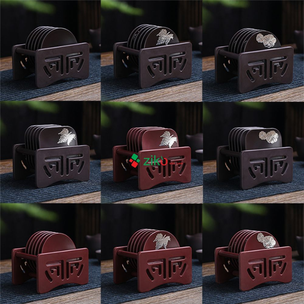 Đế lót chén chất liệu Bakelite (phíp) Cao Cấp nhiều mẫu chọn lựa