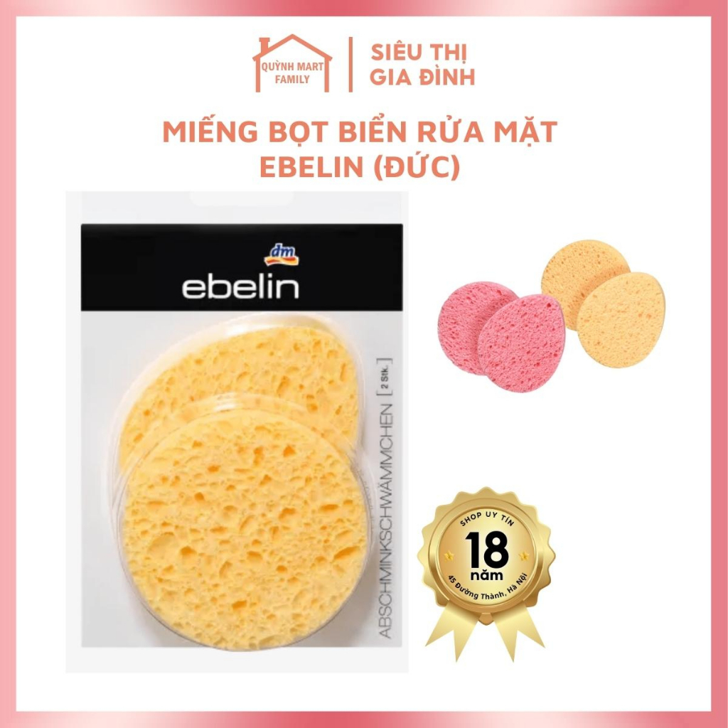 Miếng bọt biển rửa mặt Ebelin (Đức)