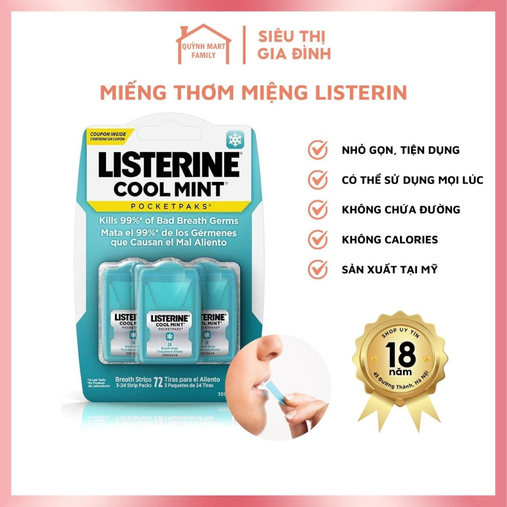 Miếng thơm miệng Listerine