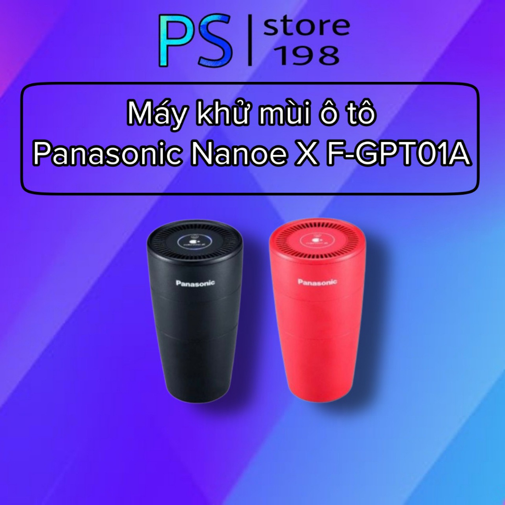Máy lọc không khí khử mùi ô tô Panasonic Nanoe X F-GPT01A (Màu ngẫu nhiên Black or Red) - Hàng mới bảo hành chính hãng
